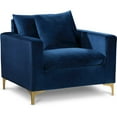 thumbnail image 1 of Meridian Furniture Modern Naomi Velvet Accent Chair in Navy, 1 of 7