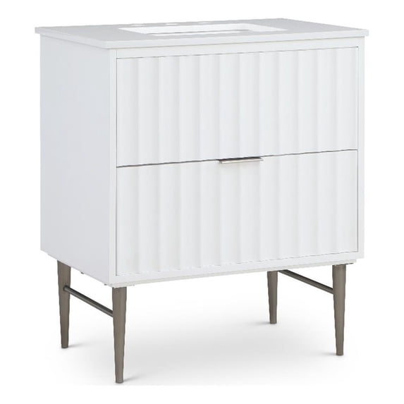 Meridian Furniture Modernist White Bathroom Vanity