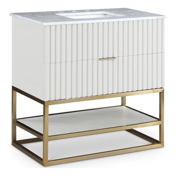 Meridian Furniture Monad White Bathroom Vanity