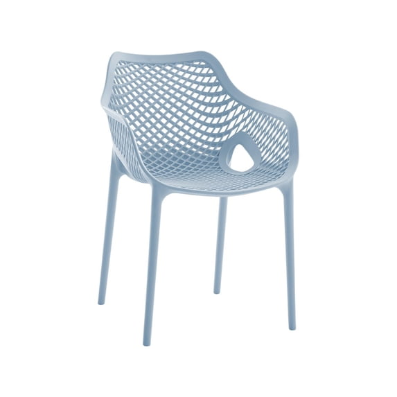 Meridian Furniture Mykonos Sky Blue Outdoor Patio Dining Chair (Set of 4)