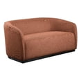 thumbnail image 1 of Meridian Furniture Mylah Cognac Fabric Loveseat, 1 of 26