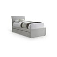 thumbnail image 1 of Meridian Furniture Myles Grey Linen Textured Fabric Twin Trundle Bed, 1 of 8
