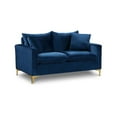 thumbnail image 1 of Meridian Furniture Naomi Contemporary Velvet Loveseat in Navy, 1 of 7
