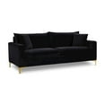 thumbnail image 1 of Meridian Furniture Naomi Contemporary Velvet Sofa in Black, 1 of 8
