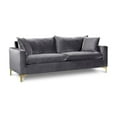 thumbnail image 1 of Meridian Furniture Naomi Contemporary Velvet Sofa in Gray, 1 of 8