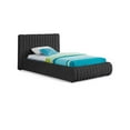 thumbnail image 1 of Meridian Furniture Nash Black Boucle Fabric Twin Bed, 1 of 9