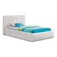 thumbnail image 1 of Meridian Furniture Nash Boucle Fabric Twin Bed, Cream, 1 of 12
