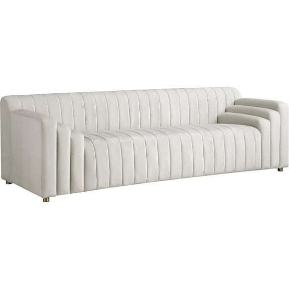 Meridian Furniture Naya Cream Velvet Sofa