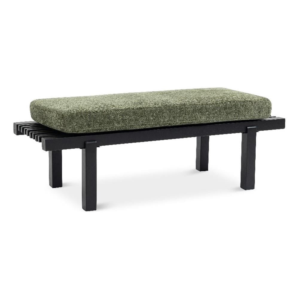 Meridian Furniture Naya Green Chenille Fabric Bench