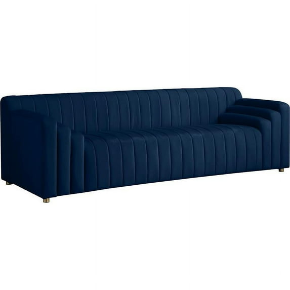 Meridian Furniture Naya Navy Velvet Sofa