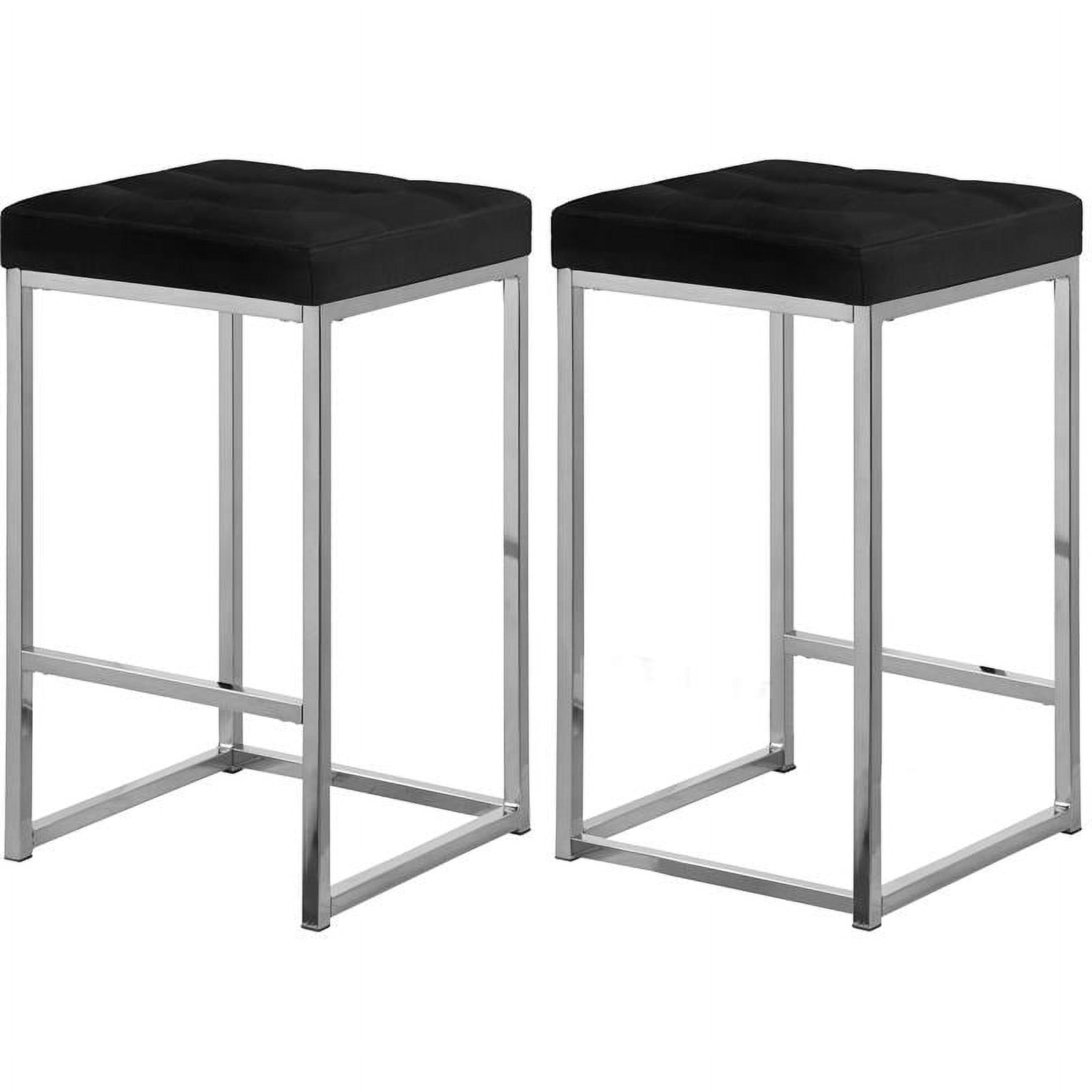 Meridian Furniture Nicola Velvet Counter Stool - Chrome Meridian Furniture Nicola Velvet Counter Stool - Chrome