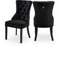 thumbnail image 1 of Meridian Furniture Nikki 19.5"H Velvet Dining Chair in Black (Set of 2), 1 of 6