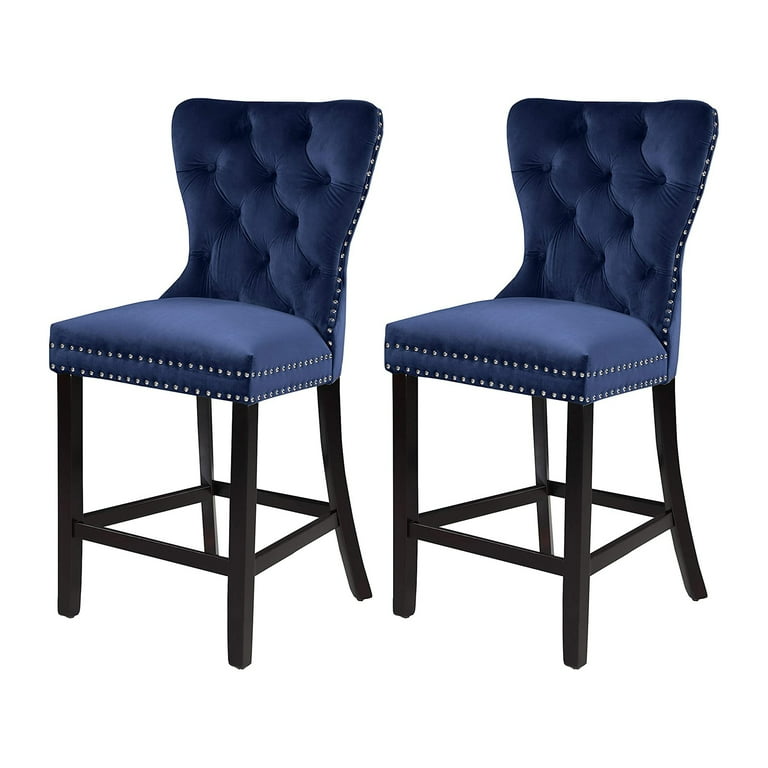 Meridian Furniture Nikki Velvet Stool-Set of 2 Meridian Furniture Nikki Velvet Stool-Set of 2
