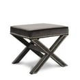 thumbnail image 1 of Meridian Furniture Nixon Contemporary Velvet Ottoman/Bench in Gray, 1 of 5