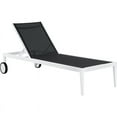 thumbnail image 1 of Meridian Furniture Nizuc Black Fabric Outdoor Patio Mesh Chaise Lounge Chair, 1 of 13