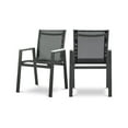 thumbnail image 1 of Meridian Furniture Nizuc Black Outdoor Patio Dining Arm Chair (Set of 2), 1 of 7