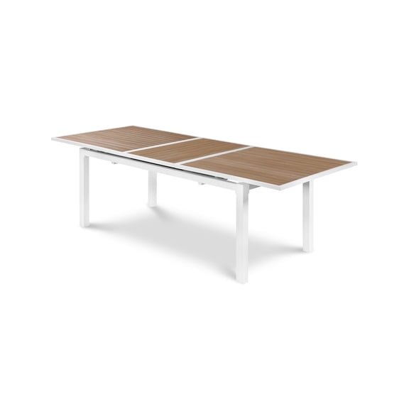 Meridian Furniture Nizuc Brown Wood Outdoor Patio Extendable Dining Table