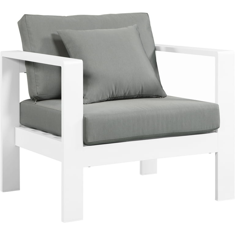 Meridian Furniture Nizuc Outdoor Patio Grey Aluminum Modular Arm Chair Meridian Furniture Nizuc Outdoor Patio Grey Aluminum Modular Arm Chair