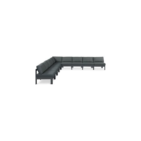 Meridian Furniture Nizuc Grey Outdoor Patio Modular Sectional