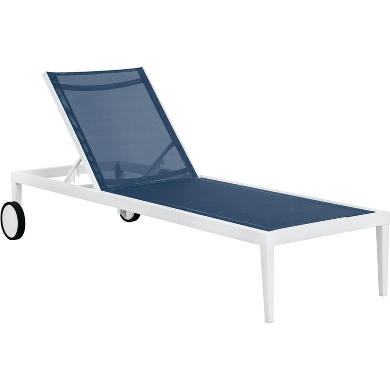 Meridian Furniture Nizuc Outdoor Patio Adjustable Sun Chaise Lounge Chair - Grey Frame Meridian Furniture Nizuc Outdoor Patio Adjustable Sun Chaise Lounge Chair - Grey Frame