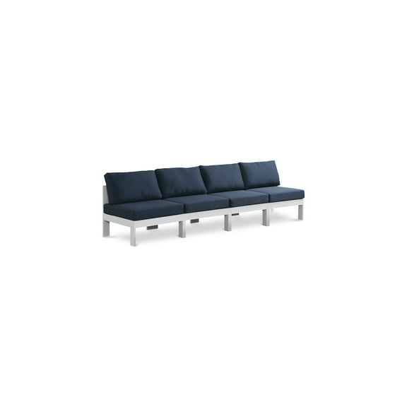 Meridian Furniture Nizuc Navy Outdoor Patio Modular Sofa