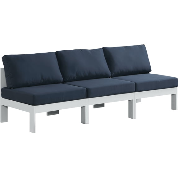 Meridian Furniture Nizuc Navy Outdoor Patio Modular Sofa