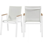 Meridian Furniture Nizuc Off White Fabric Outdoor Patio Dining Chair (Set of 2)
