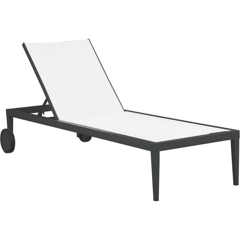 Meridian Furniture Nizuc Outdoor Patio Adjustable Sun Chaise Lounge Chair - Grey Frame Meridian Furniture Nizuc Outdoor Patio Adjustable Sun Chaise Lounge Chair - Grey Frame