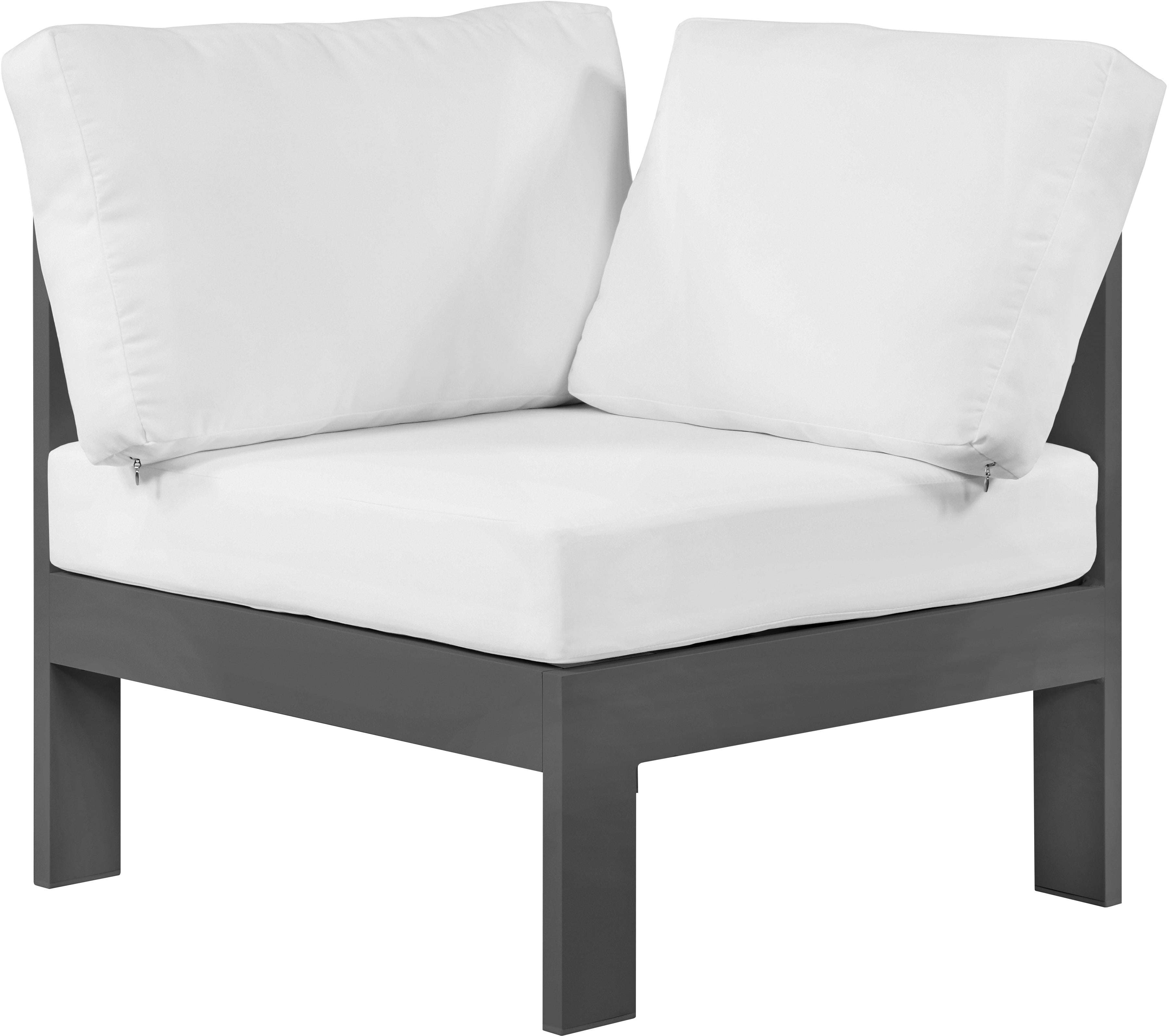 Meridian Furniture Nizuc White Outdoor Patio Corner Chair