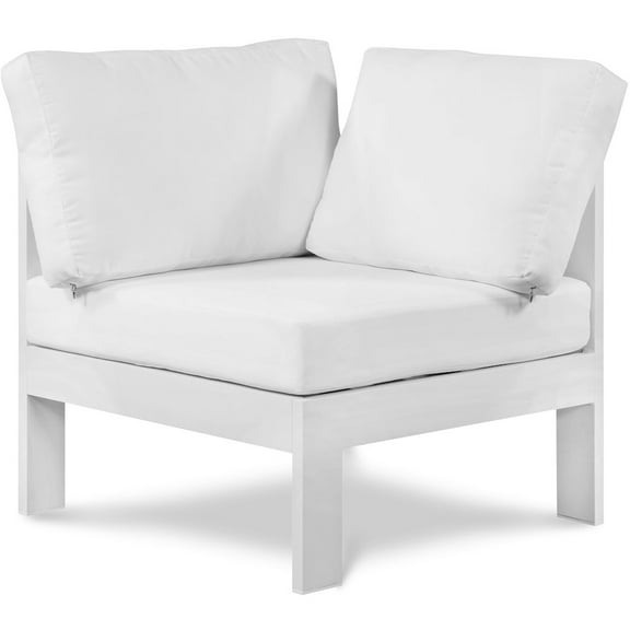 Meridian Furniture Nizuc White Outdoor Patio Corner Chair