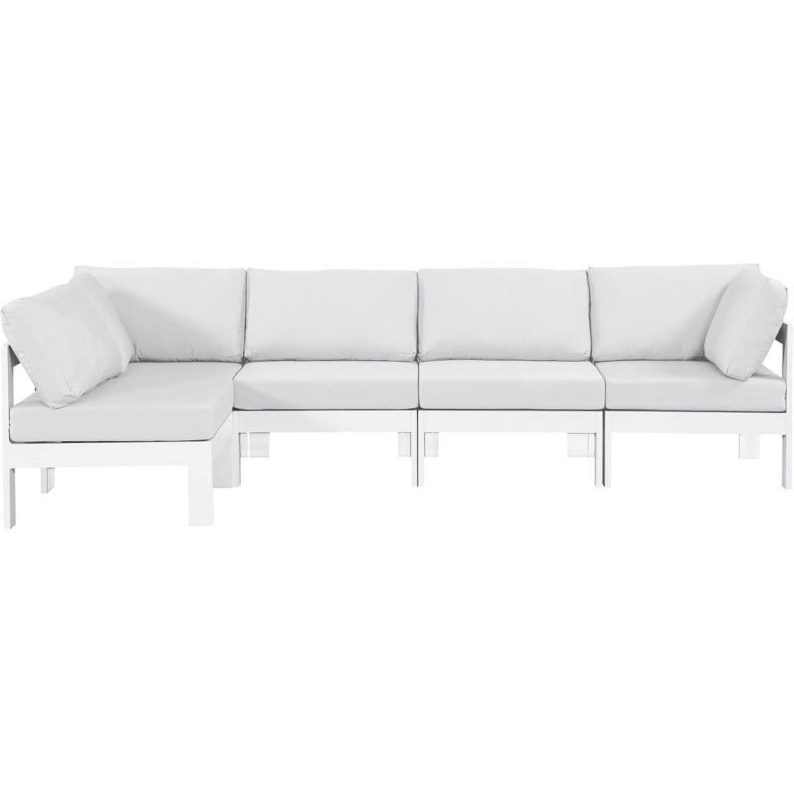 Meridian Furniture Nizuc White Outdoor Patio Modular Sectional