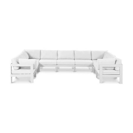 Meridian Furniture Nizuc White Outdoor Patio Modular Sectional
