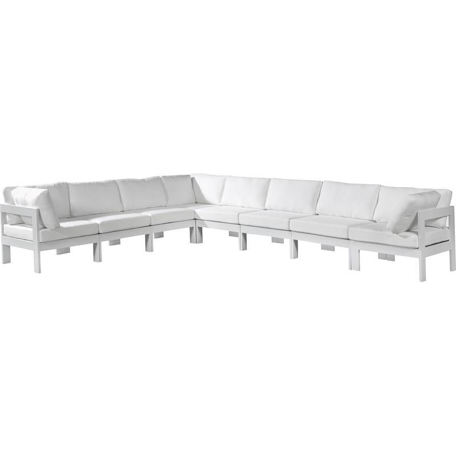 Meridian Furniture Nizuc White Outdoor Patio Modular Sectional