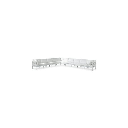 Meridian Furniture Nizuc White Outdoor Patio Modular Sectional