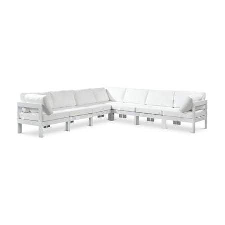 Meridian Furniture Nizuc White Outdoor Patio Modular Sectional