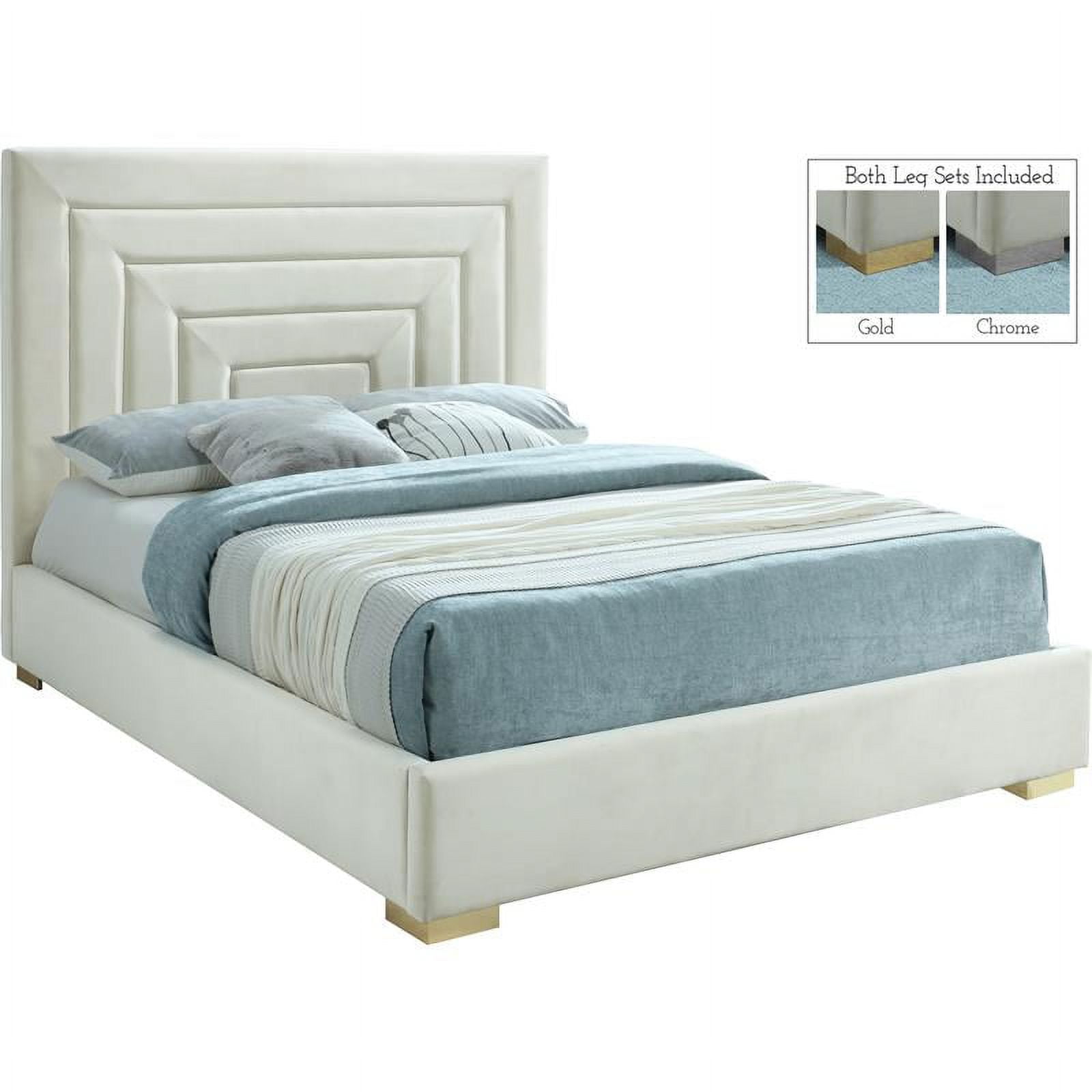 Meridian Furniture Nora Velvet Full Bed Meridian Furniture Nora Velvet Full Bed