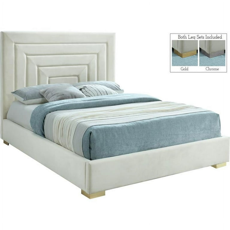 Meridian Furniture Nora Velvet Queen Bed Meridian Furniture Nora Velvet Queen Bed