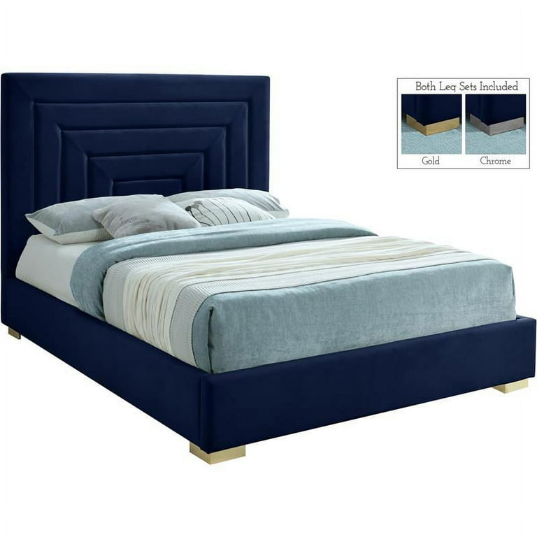Meridian Furniture Nora Velvet Queen Bed Meridian Furniture Nora Velvet Queen Bed