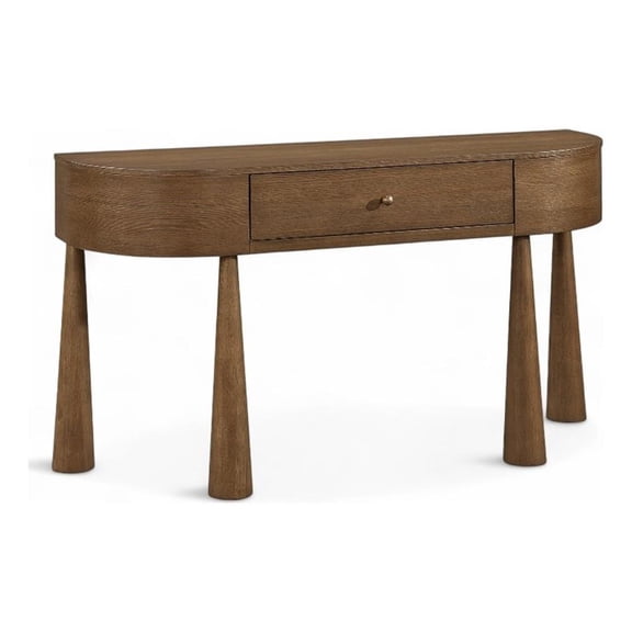 Meridian Furniture Oasis Brown Acacia Veneer And Solid Wood Console Table