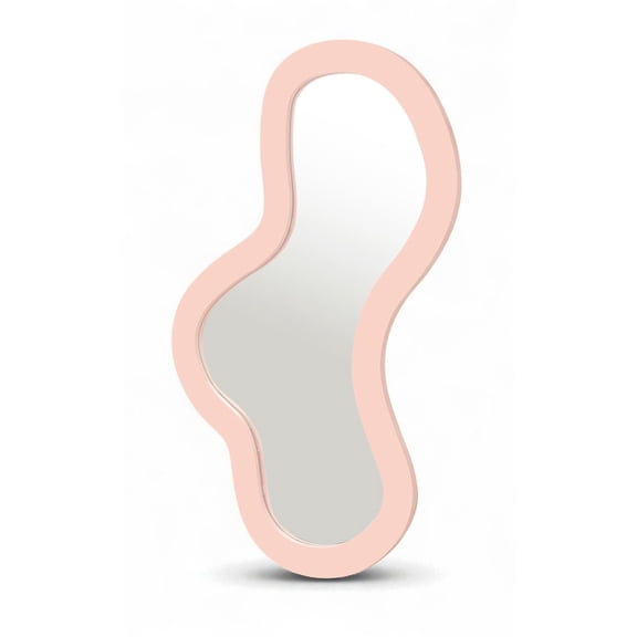 Meridian Furniture Oblique Pink Iron Frame Mirror