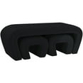 thumbnail image 1 of Meridian Furniture Odelia Black Boucle Fabric Bench, 1 of 12