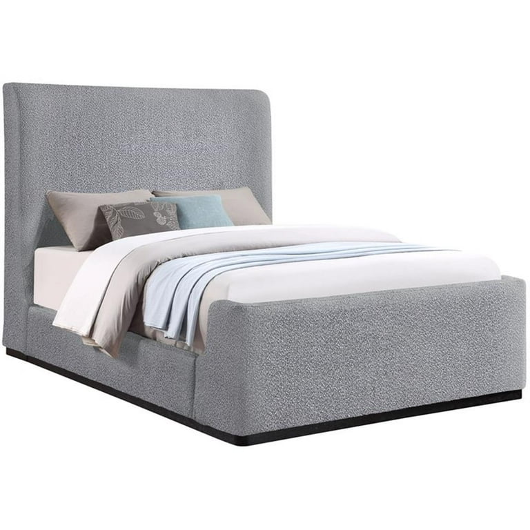 Meridian Furniture Oliver Boucle Fabric King Bed Meridian Furniture Oliver Boucle Fabric King Bed