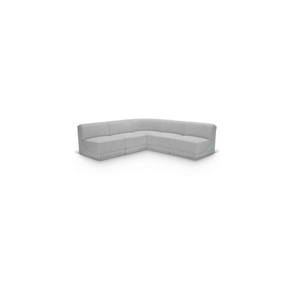 Meridian Furniture Ollie Grey Boucle Fabric Modular Sectional