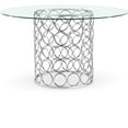thumbnail image 1 of Meridian Furniture Opal Contemporary Glass Dining Table in Chrome, 1 of 5