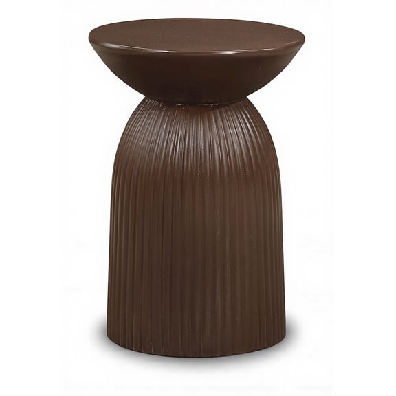 Meridian Furniture Opani Brown Indoor/Outdoor Concrete End Table