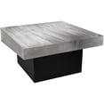 thumbnail image 1 of Meridian Furniture Palladium Textured Metal Coffee Table in Chrome, 1 of 7