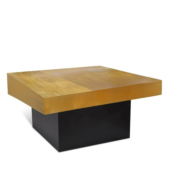 Meridian Furniture Palladium Textured Metal Coffee Table in Gold