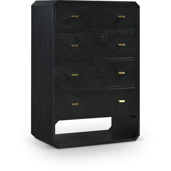 Meridian Furniture Parker Black Ash Veneer Chest