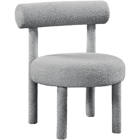 Meridian Furniture Parlor Grey Boucle Fabric Accent Chair