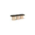 thumbnail image 1 of Meridian Furniture Pavilion Brown Boucle Fabric Bench, 1 of 7